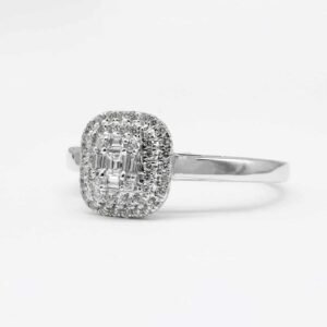 Infinity X.O Diamond Ring in Sterling Silver